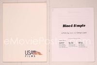 6m118 BLOOD SIMPLE presskit R2000s slides of Joel & Ethan Coen, Frances McDormand, film noir!