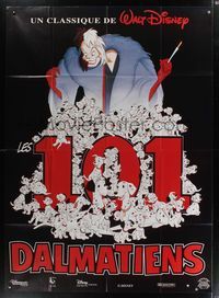 6p611 ONE HUNDRED & ONE DALMATIANS French 1p R90s classic Disney cartoon, cool different image!