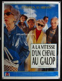 6p457 A LA VITESSE D'UN CHEVAL AU GALOP French 1p '92 great portrait of entire cast!