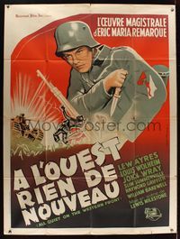 6p464 ALL QUIET ON THE WESTERN FRONT French 1p R50 different art of Lew Ayres by Koutachy!