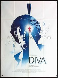 6p509 DIVA French 1p '82 Jean Jacques Beineix, French New Wave, cool art by Ferracci!