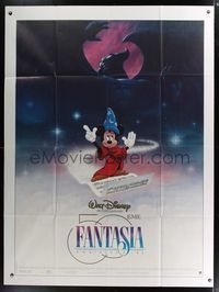 6p526 FANTASIA French 1p R90 great image of Mickey Mouse, Disney musical cartoon classic!