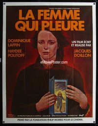 6p566 LA FEMME QUI PLEURE French 1p '79 artwork of Dominique Laffin by Lagarrige!