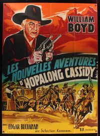 6p602 NEW ADVENTURES OF HOPALONG CASSIDY French 1p '62 art of William Boyd as Hoppy by Belinsky!