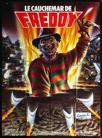 6p607 NIGHTMARE ON ELM STREET 4 French 1p '89 different art of Englund as Freddy Krueger by Melki!