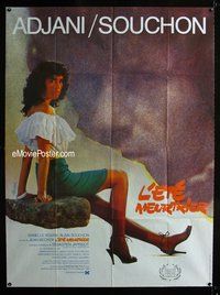 6p609 ONE DEADLY SUMMER French 1p '83 sexy full-length art of Isabelle Adjani by Clement Hurel!
