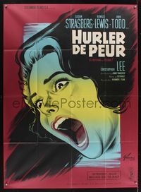 6p641 SCREAM OF FEAR French 1p '61 Hammer, different art of screaming Susan Strasberg by Grinsson!