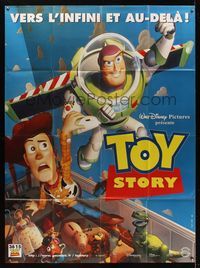 6p678 TOY STORY French 1p '95 Disney & Pixar cartoon, great image of Buzz, Woody & cast!