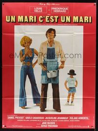 6p682 UN MARI, C'EST UN MARI French 1p '76 artwork of wacky family by Jean Mascii!