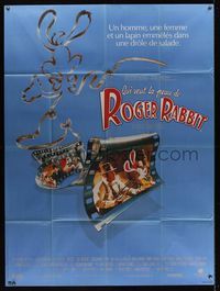 6p693 WHO FRAMED ROGER RABBIT French 1p '88 Robert Zemeckis, Bob Hoskins, sexy Jessica Rabbit!