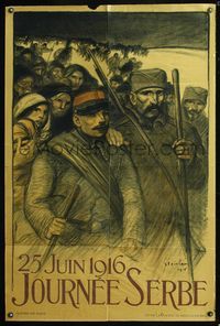 6p001 25 JUIN 1916 JOURNEE SERBE French war poster '16 art by Theophile-Alexandre Steinlen!