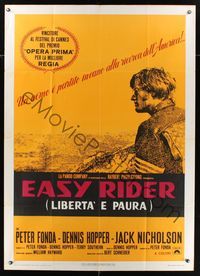 6p347 EASY RIDER Italian 1p R70s Peter Fonda, motorcycle biker classic directed by Dennis Hopper!