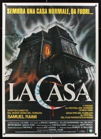 6p350 EVIL DEAD Italian 1p '84 Sam Raimi cult classic, completely different art of haunted house!