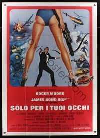 6p357 FOR YOUR EYES ONLY Italian 1p '81 no one comes close to Roger Moore as James Bond 007!