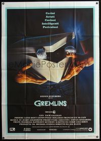 6p366 GREMLINS Italian 1p '84 cute,clever,mischievous,dangerous, Joe Dante Christmas horror comedy!