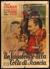 6p373 IF I WERE KING Italian 1p '38 art of Ronald Colman & Frances Dee by Averado Ciriello!