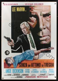 6p405 POINT BLANK Italian 1p '67 cool different artwork of Lee Marvin & Angie Dickinson!