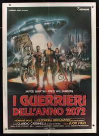 6p416 ROME 2072 AD: THE NEW GLADIATORS Italian 1p '83 Lucio Fulci, cool sci-fi art by Sciotti!