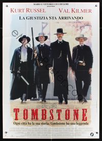 6p442 TOMBSTONE Italian 1p '93 Kurt Russell as Wyatt Earp, Val Kilmer as Doc Holliday
