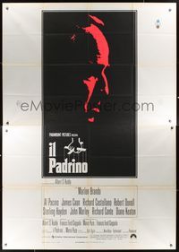 6p041 GODFATHER Italian 2p '72 classic image of Marlon Brando, Francis Ford Coppola crime classic!