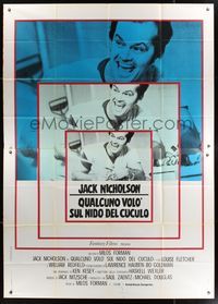 6p059 ONE FLEW OVER THE CUCKOO'S NEST Italian 2p R70s different image of Nicholson, Milos Forman
