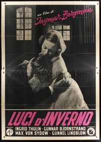 6p076 WINTER LIGHT Italian 2p '63 Ingmar Bergman, close up of Ingrid Thulin & Gunnar Bjornstrand!