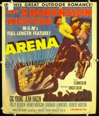 6p094 ARENA WC '53 Gig Young, Jean Hagen, Polly Bergen, 1001 outdoor thrills & romance in 3-D!