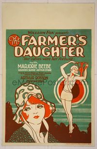6p152 FARMER'S DAUGHTER WC '28 art of pretty Marjorie Beebe, whose calves were her fortune!
