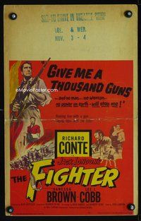 6p153 FIGHTER WC '52 art of Richard Conte with rifle, from a story by Jack London, boxing!