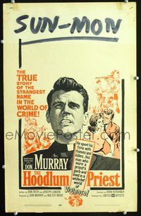 6p175 HOODLUM PRIEST WC '61 religious Don Murray saves thieves & killers, and it's true!