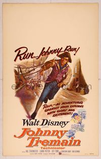 6p185 JOHNNY TREMAIN WC '57 Walt Disney, from the Esther Forbes novel, art of Hal Stalmaster!