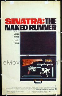 6p217 NAKED RUNNER WC '67 Frank Sinatra, cool image of sniper rifle gun dismantled in suitcase!