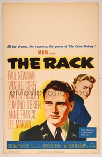 6p222 RACK WC '56 art of young Paul Newman & sexy Anne Francis, written by Rod Serling!