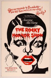 6p228 ROCKY HORROR SHOW stage play WC '75 Tim Curry on Broadway, wonderful close up art!
