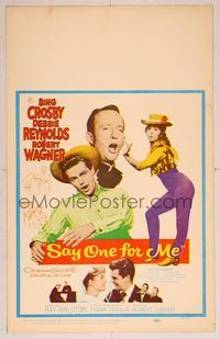 6p235 SAY ONE FOR ME WC '59 Bing Crosby, sexy Debbie Reynolds, Robert Wagner