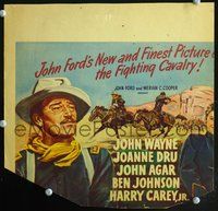6p238 SHE WORE A YELLOW RIBBON WC '49 wonderful art of John Wayne & Joanne Dru, John Ford