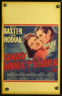 6p267 SUNDAY DINNER FOR A SOLDIER WC '44 Anne Baxter & John Hodiak romantic close up!