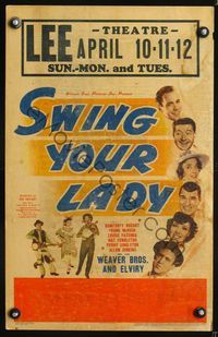 6p268 SWING YOUR LADY WC '38 Humphrey Bogart at the very lowest point of his career!