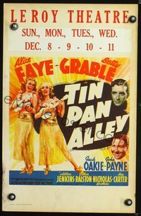 6p284 TIN PAN ALLEY WC '40 sexy Alice Faye & Betty Grable in hula outfits with ukuleles!
