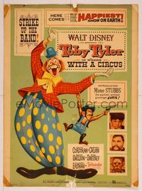 6p286 TOBY TYLER WC '60 Walt Disney, art of wacky circus clown, Mister Stubbs w/revolver!