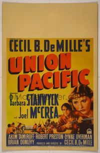 6p289 UNION PACIFIC WC '39 Cecil B. DeMille, Barbara Stanwyck, Joel McCrea, different image!