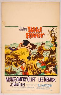6p298 WILD RIVER WC '60 directed by Elia Kazan, Montgomery Clift embraces Lee Remick!