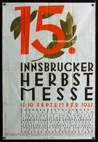 6r063 15 INNSBRUCKER HERBST MESSE Austrian travel poster '37 art by Prachensky, food festival!