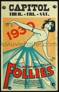 6r151 FOX MOVIETONE FOLLIES OF 1930 WC '20 great deco art of barely dressed exotic dancer!