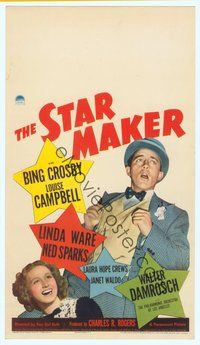 6r023 STAR MAKER mini WC '39 Bing Crosby all dressed up with bowler, vest & bowtie!