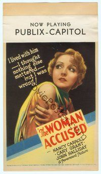 6r027 WOMAN ACCUSED mini WC '33 sexy scared Nancy Carroll thought she could get away with murder!