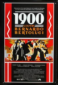 6s026 1900 1sh R91 Bernardo Bertolucci, Robert De Niro, cool Doug Johnson art!
