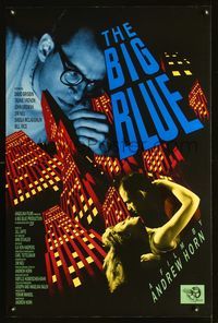 6s086 BIG BLUE arthouse 1sh '88 Andrew Horn directed, David Brisbin, cool poster design!