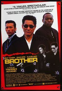 6s114 BROTHER 1sh '00 Beat Takeshi Kitano is the man who knows his fate, Japanese Yakuza!