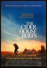 6s137 CIDER HOUSE RULES 1sh '99 Tobey McGuire carries Charlize Theron piggyback!